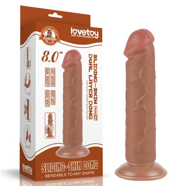 Dildo Sliding Skin 8 Marrón - imagen 7