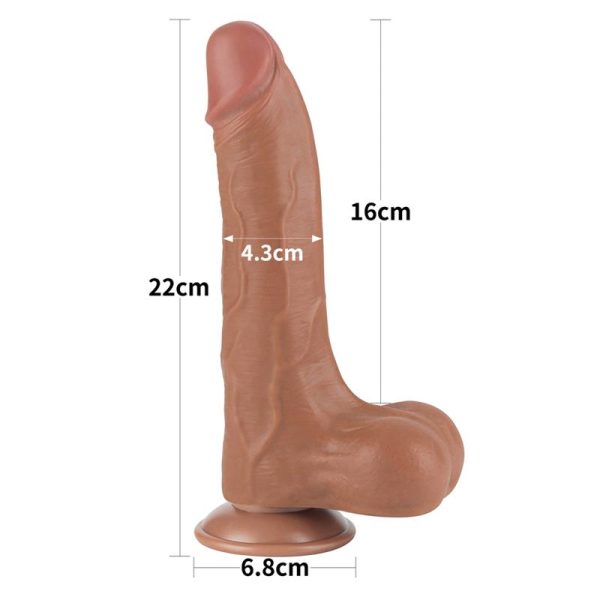 Dildo Sliding Skin 8.5 Marrón - imagen 5