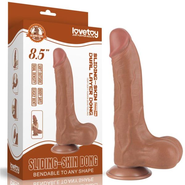Dildo Sliding Skin 8.5 Marrón - imagen 4