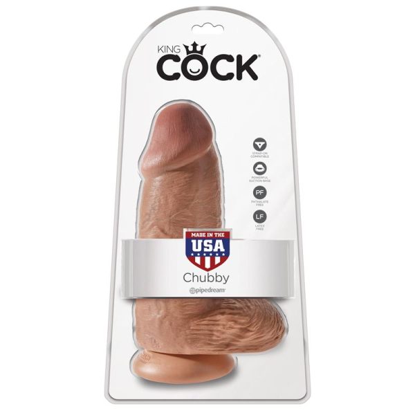 Dildo con Testículos 9 Chubby Bronceado - imagen 5