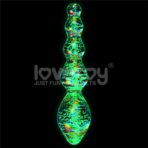 Dildo de Cristal que Brilla en la Oscuridad Dark Twilight Gleam Tantalizing Orbs - imagen 3