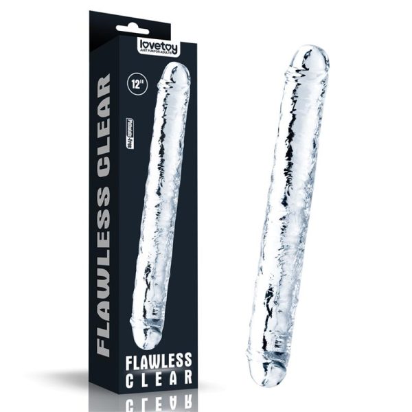 Dildo Doble Flawless Clear 12 Transparente - imagen 2