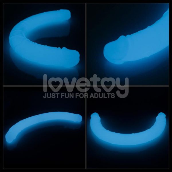 Dildo Doble Lumino Luz Azul 18.5 - imagen 5