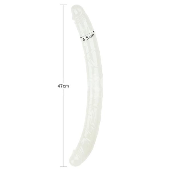 Dildo Doble Lumino Luz Azul 18.5 - imagen 6