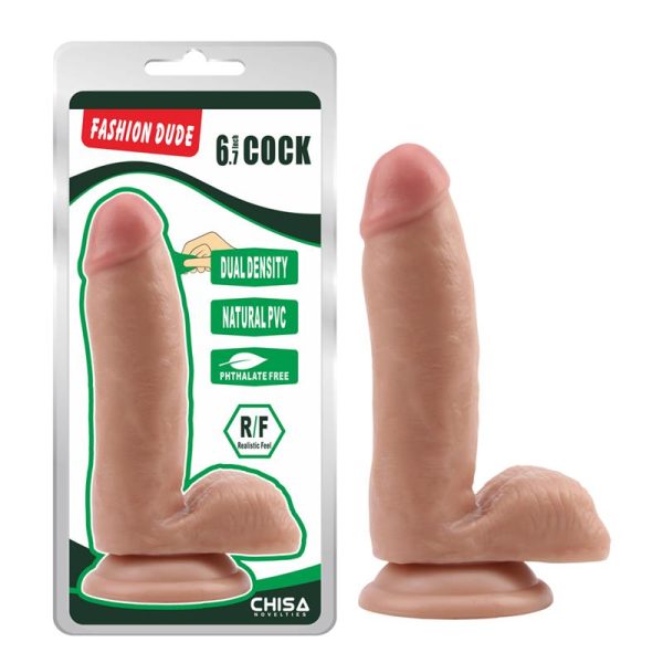 Dildo Dual Density Fashion Dude 6.7 Natural - imagen 6