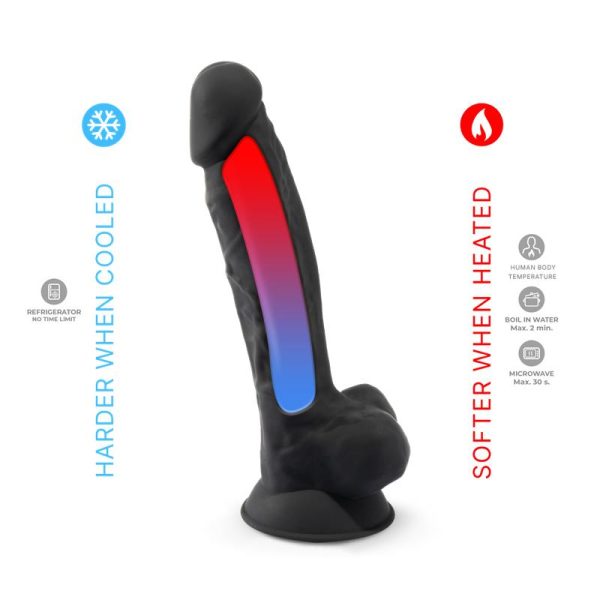 Dildo Dual Density Mod. 1 - 8 Negro - imagen 2