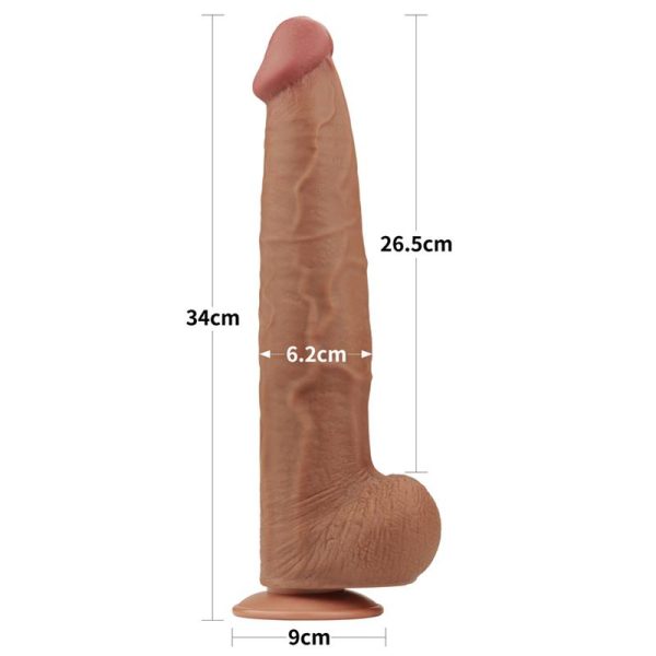 Dildo Dual Density Piel Deslizante 13.5 - imagen 7