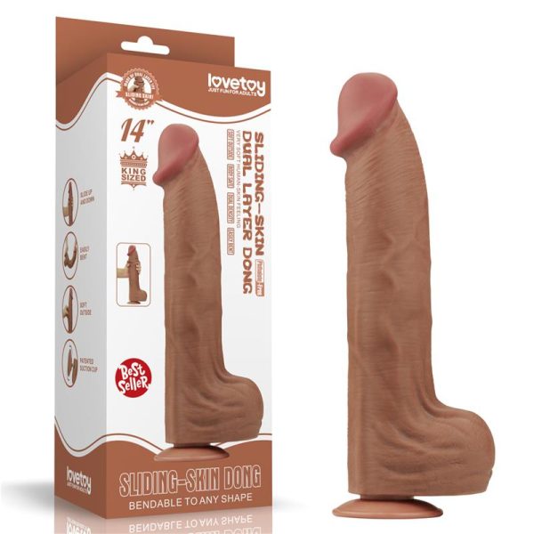 Dildo Dual Density Piel Deslizante 14 - imagen 8