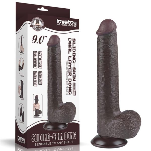 Dildo Dual Density Piel Deslizante 9 - imagen 3