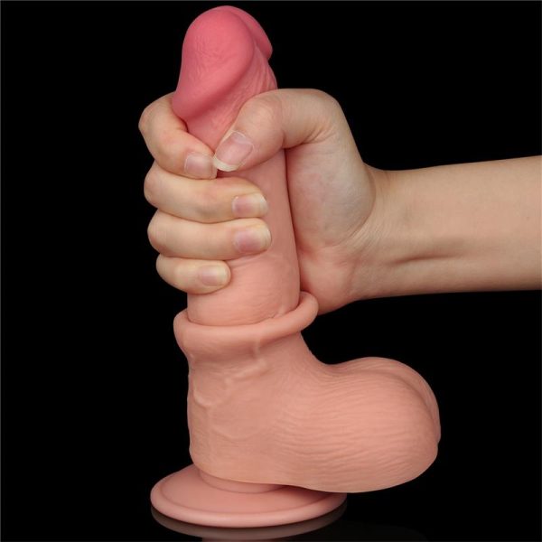 Dildo Dual Layer Piel Deslizante 7.5 - imagen 2