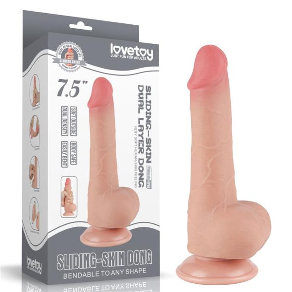 Dildo Dual Layer Piel Deslizante 7.5 - imagen 6