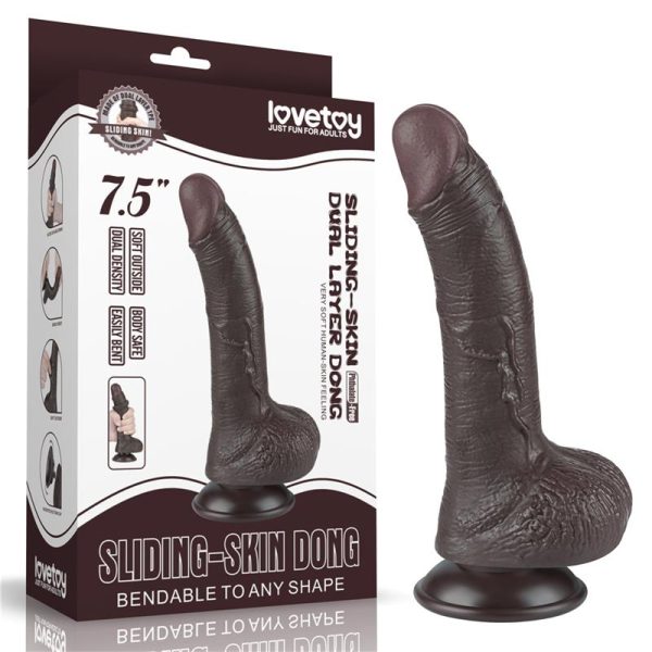 Dildo Dual Layer Piel Deslizante 7.5 - imagen 8