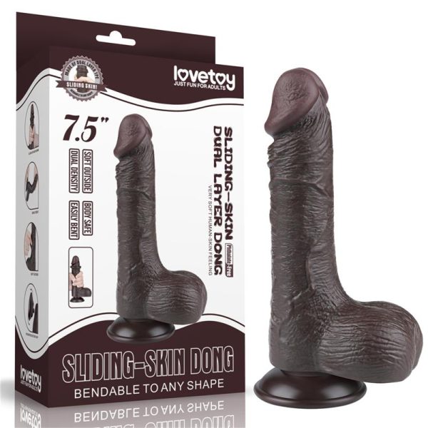 Dildo Dual Layer Piel Deslizante 7.5 - imagen 7