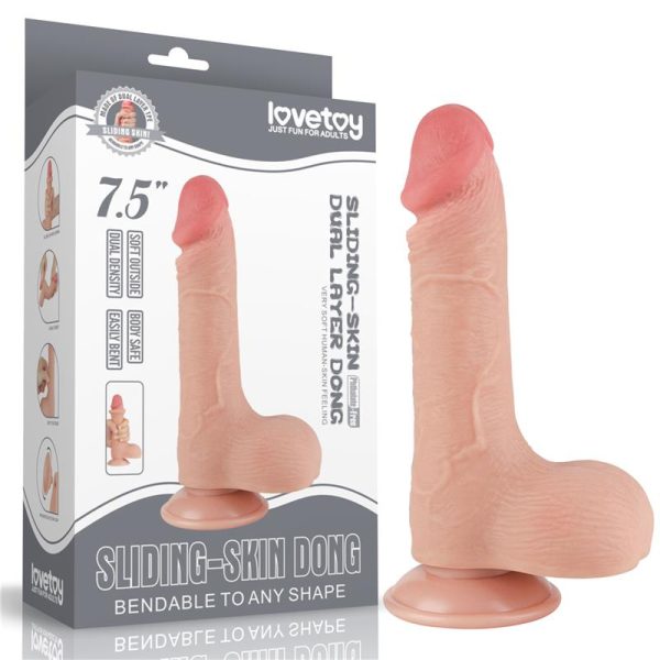 Dildo Dual Layer Piel Deslizante 7.5 - imagen 11