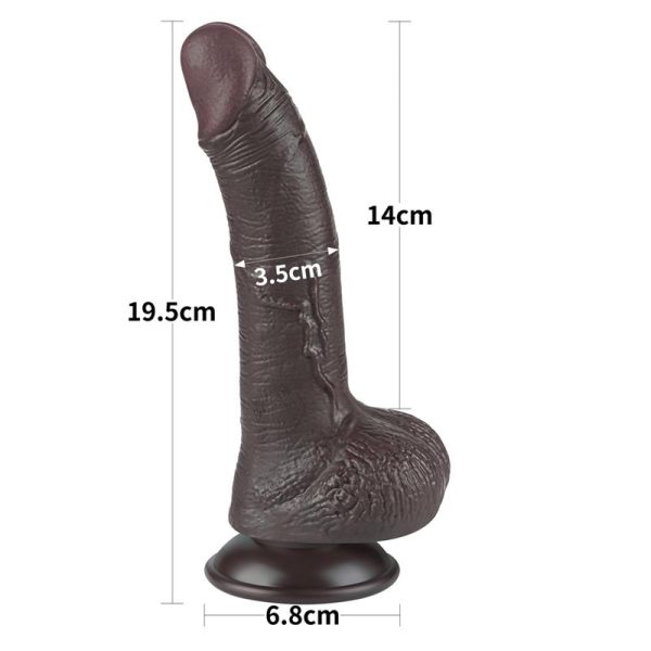 Dildo Dual Layer Piel Deslizante 7.5 - imagen 2