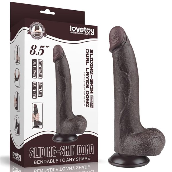 Dildo Dual Layer Piel Deslizante 8.5 - imagen 3