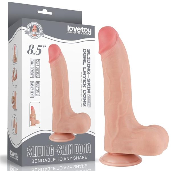 Dildo Dual Layer Piel Deslizante 8.5 - imagen 5