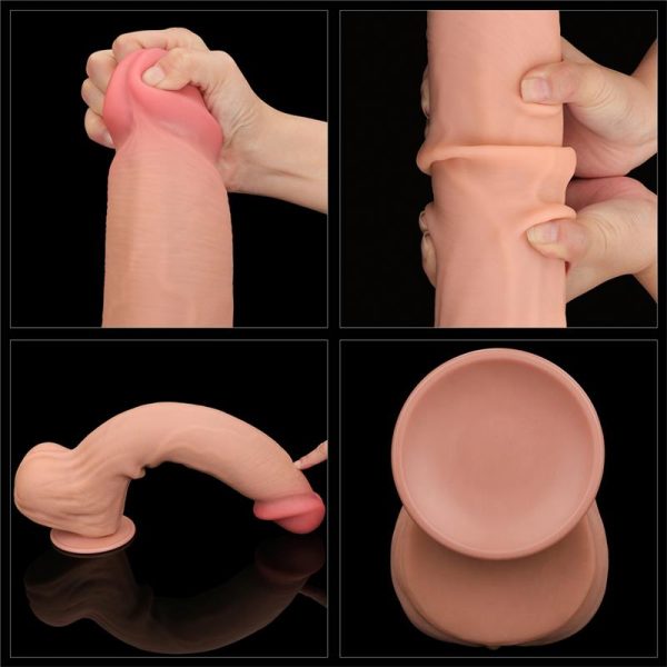 Dildo Dual Layer Piel Retractil 14 - imagen 5