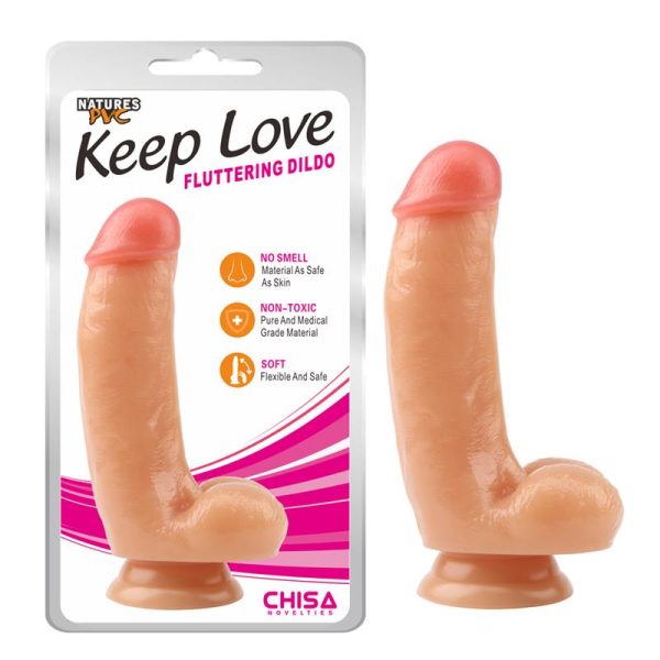 Dildo Fluttering 17.1 x 4.1 cm Natural - imagen 3
