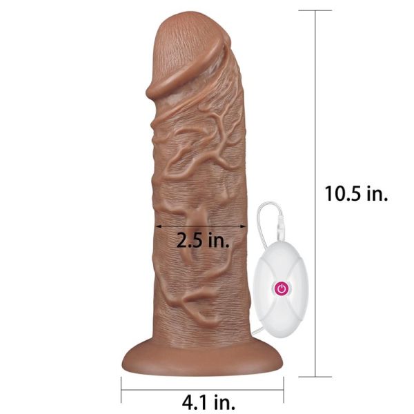 Dildo King 10.5 con Vibración Chubby Marrón - imagen 4