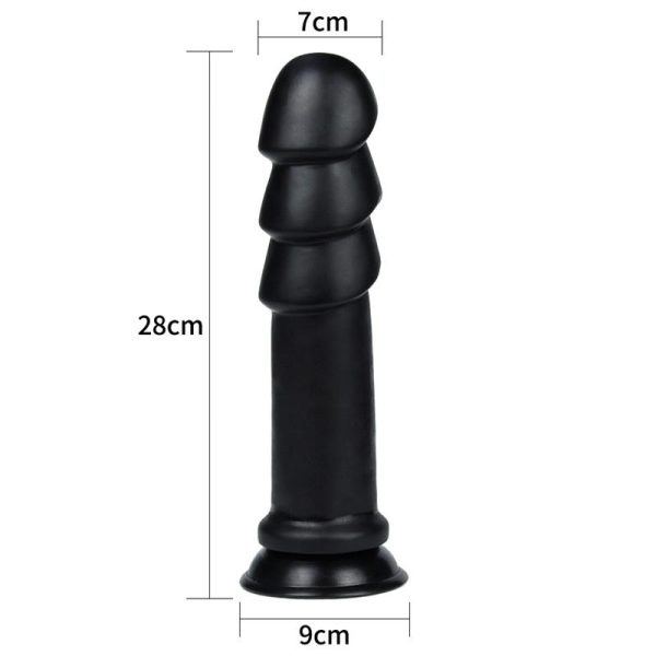 Dildo King Sized Anal Ripples 11.25 Negro - imagen 2