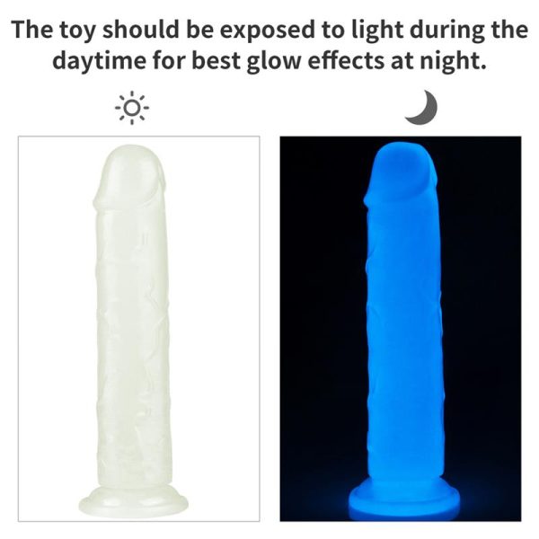 Dildo Lumino 8 Luz Azul - imagen 8