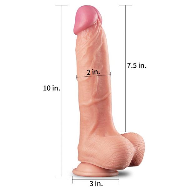 Dildo Nature 10 Dual Layer Natural - imagen 2