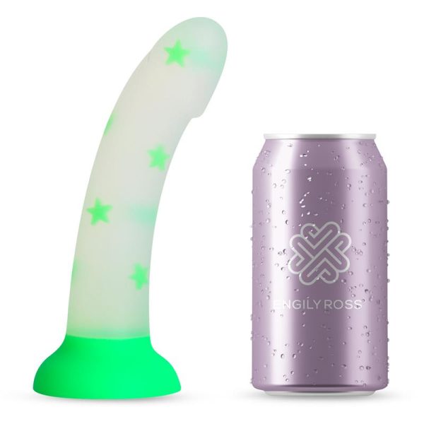 Dildo que Brilla en la Oscuridad Confetti Star 17 cm - imagen 5
