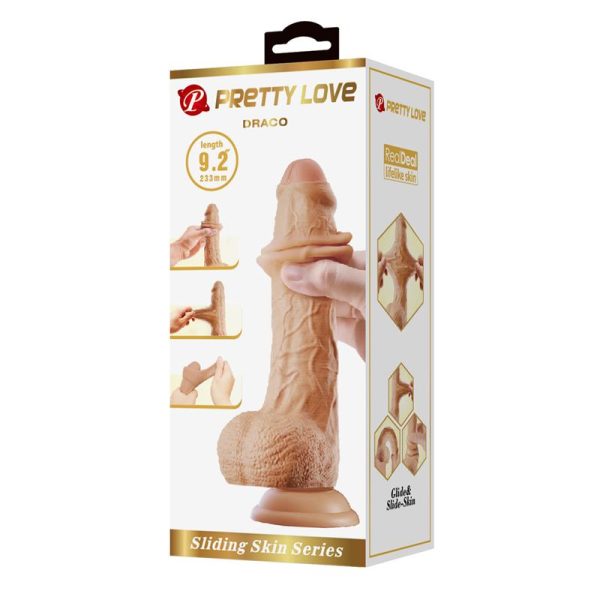 Dildo Realista con Testículos y Piel Deslizante 23.3 cm - imagen 6