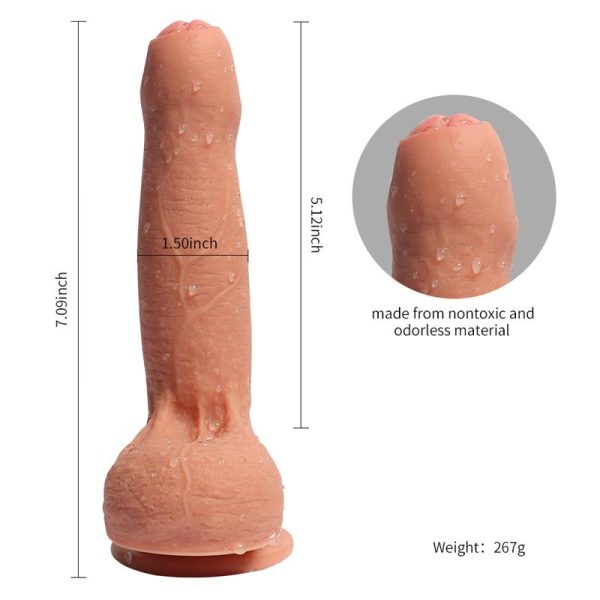 Dildo Silicona Doble Densidad Azazel 18 cm - imagen 2