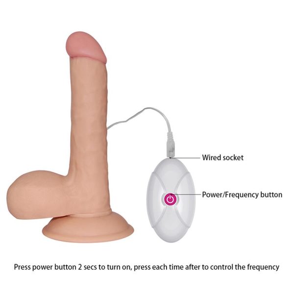 Dildo The Ultra Soft Dude con Vibración 7.5 Natural - imagen 6