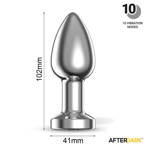 Dimpor Plug Anal Cromado con Vibración USB Magnético Talla L - imagen 8