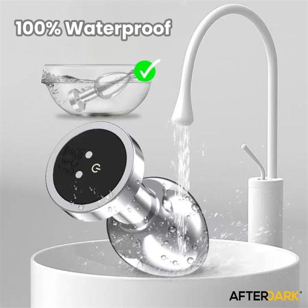 Dimpor Plug Anal Cromado con Vibración USB Magnético Talla S - imagen 3