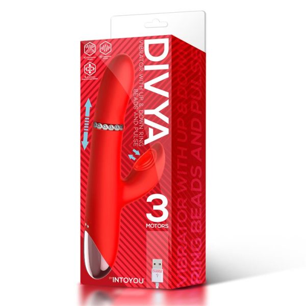 Divya Vibrador con Aro de Bolas Internas Up and Down y Pulsación 3 Motores Independientes USB - imagen 4