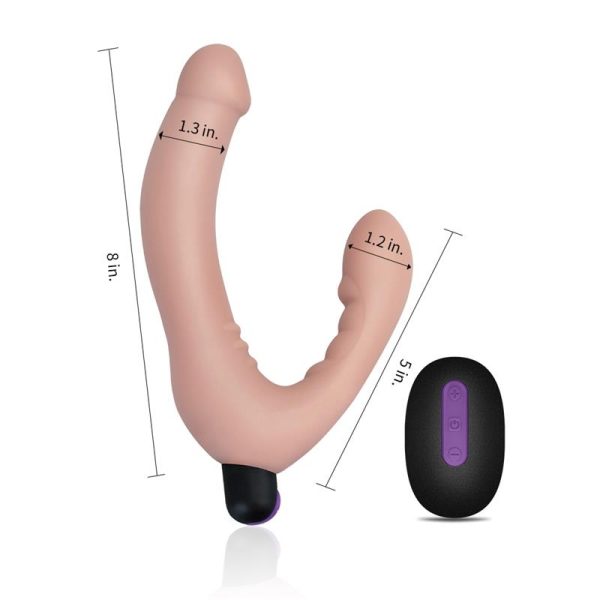 Doble Dildo Strapless Silicona USB - imagen 2