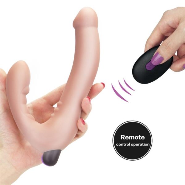 Doble Dildo Strapless Silicona USB - imagen 3
