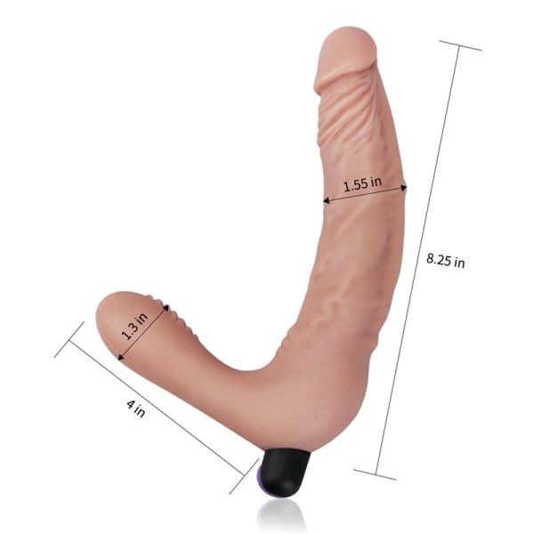 Doble Dildo Strapless Silicona USB - imagen 7