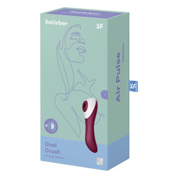 Dual Crush Vibrador y Succionador USB Rojo - imagen 5