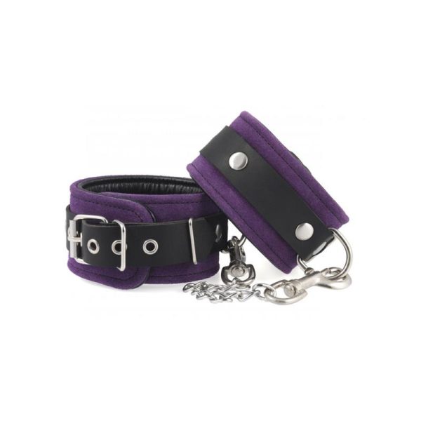 Esposas Cuero Morado Ajustables - imagen 2