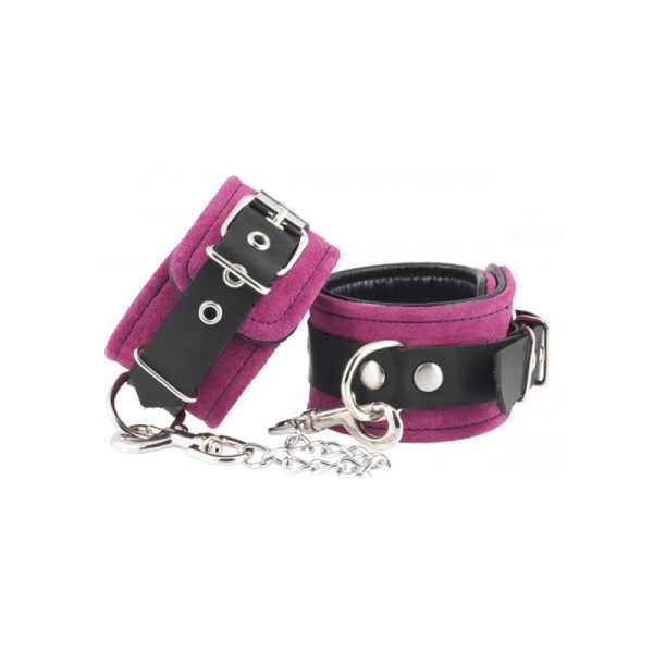 Esposas Cuero Pies Rosa Ajustable - imagen 2