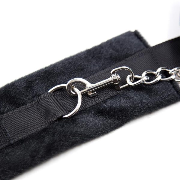Esposas de Tela con Velcro para Muñecas con Pelo Largo Negro - imagen 2