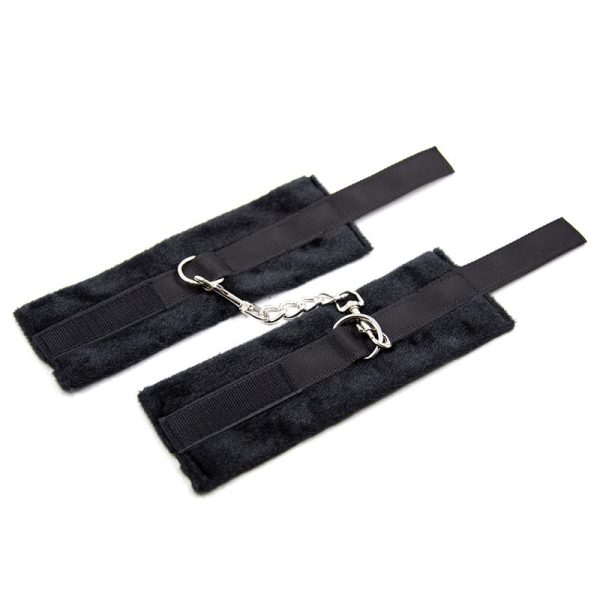 Esposas de Tela con Velcro para Muñecas con Pelo Largo Negro - imagen 5