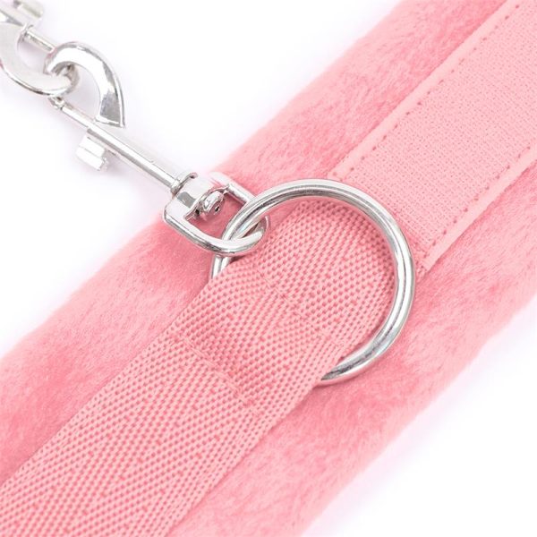 Esposas de Tela con Velcro para Muñecas con Pelo Largo Rosa - imagen 2