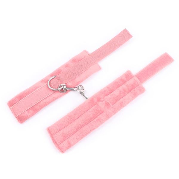 Esposas de Tela con Velcro para Muñecas con Pelo Largo Rosa - imagen 3