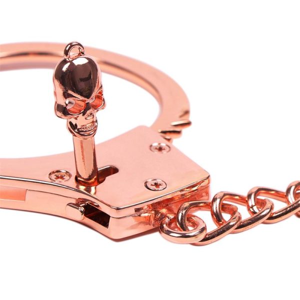 Esposas Oro Rosa con Llaves de Calavera - imagen 2
