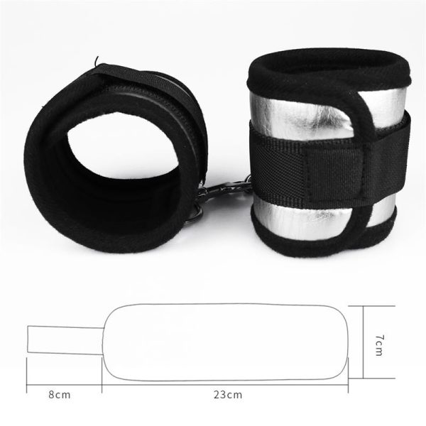Esposas Velcro Negro y Plateado - imagen 5