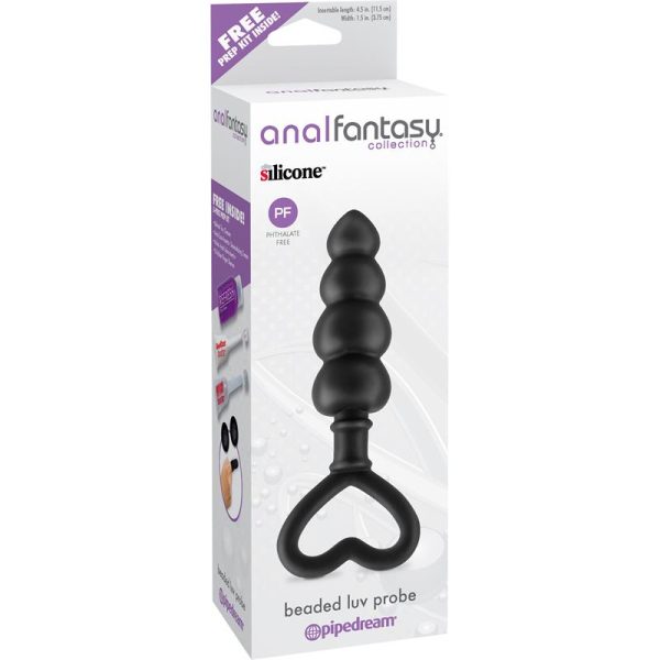 Anal Fantasy Collection Beaded Luv Probe - Color Negro - imagen 3