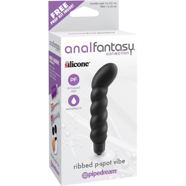 Anal Fantasy Collection  Ribbed P-Spot Vibe - Color Negro - imagen 4