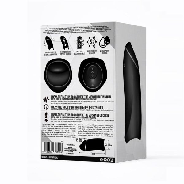 Evony Masturbador Masculino Sexo Oral Succión y Vibración 2 Motores USB Silicona - imagen 2