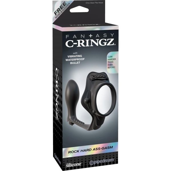 Fantasy C-Ringz Anillo con Plug Anal Pesado Color Negro - imagen 2